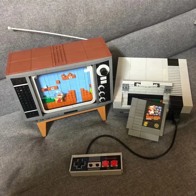 71374 أفكار سوبر NES تلفزيون لعبة وحدة التحكم نموذج Moc وحدات اللبنات الطوب عمل أرقام ألعاب أطفال تعليمية 2651 قطعة #2
