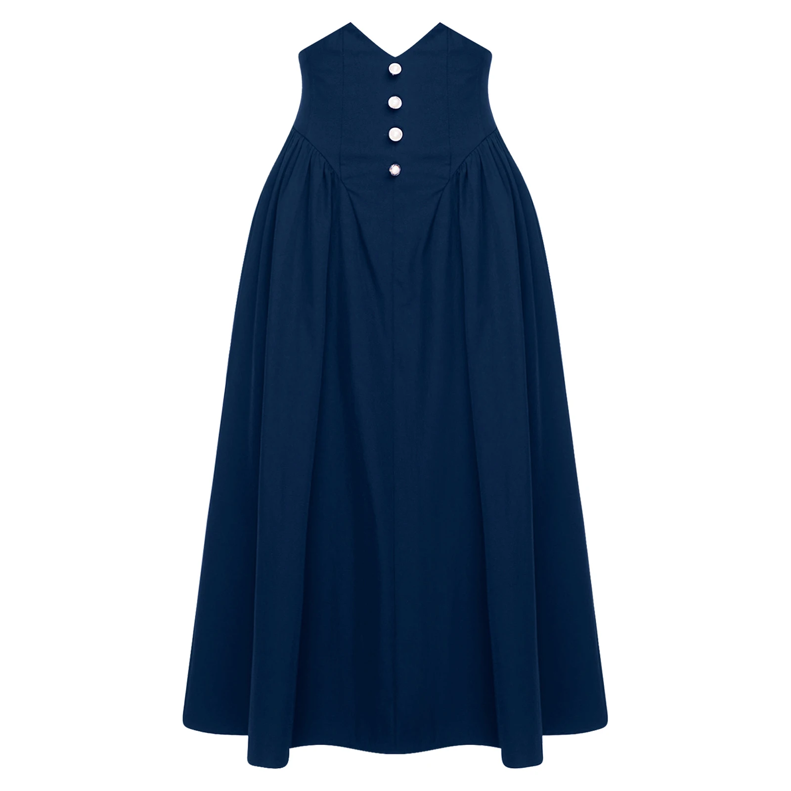 Womens Medieval Renaissance Victorian Skirt High Waist A-line Ruffled Skirts with Pockets Halloween Party Costume Streetwear view 4
