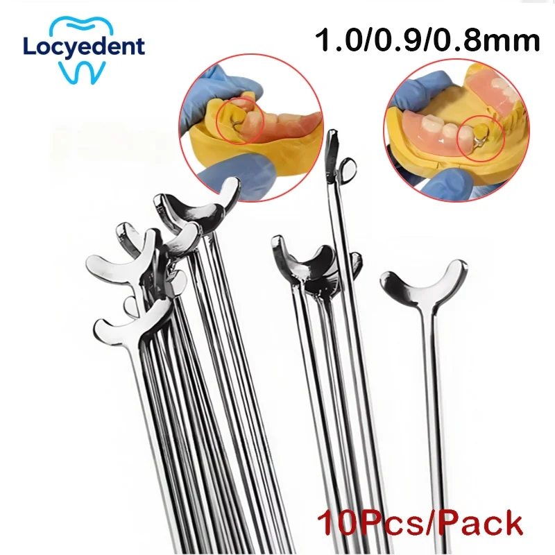 

2Pack/20pcs Dental Y-Type ScheuTeeth Position Hold 0.8/0.9/1.0 Orthodontic Clasp Anchor Stainless Steel Ball J Clasp 0.8/0.9/1.0