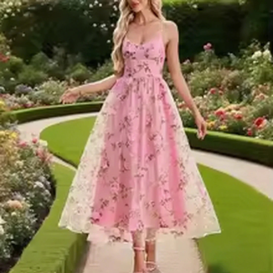 

Customized chiffon ankle-length A-line wedding party dress for the bride. Mother's formal evening dress for the official event.