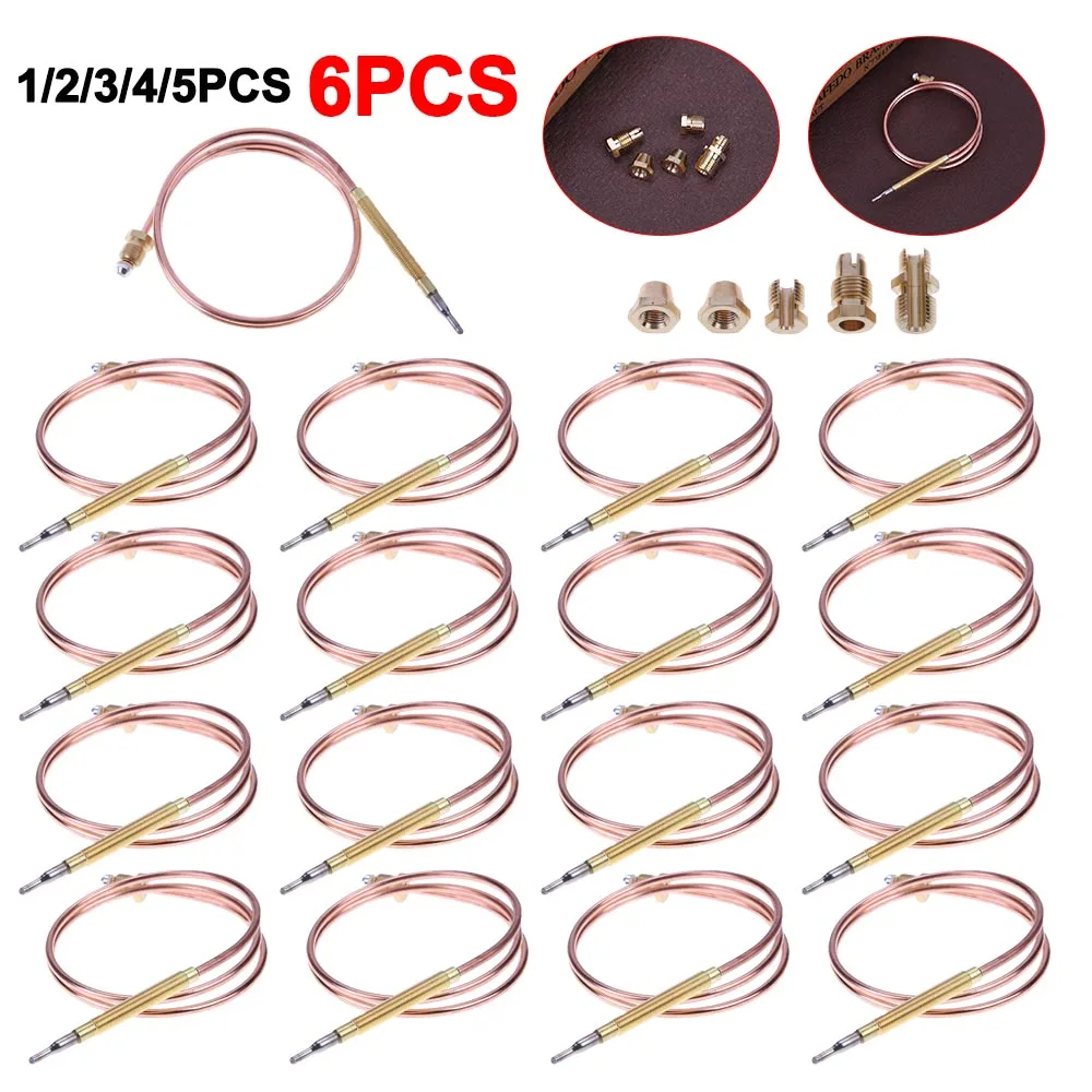 1-6PCS 60cm Gas Stove Thermocouple Heater Part Burner Universal Fireplace Replace Adaptors Digital Temperature Controller