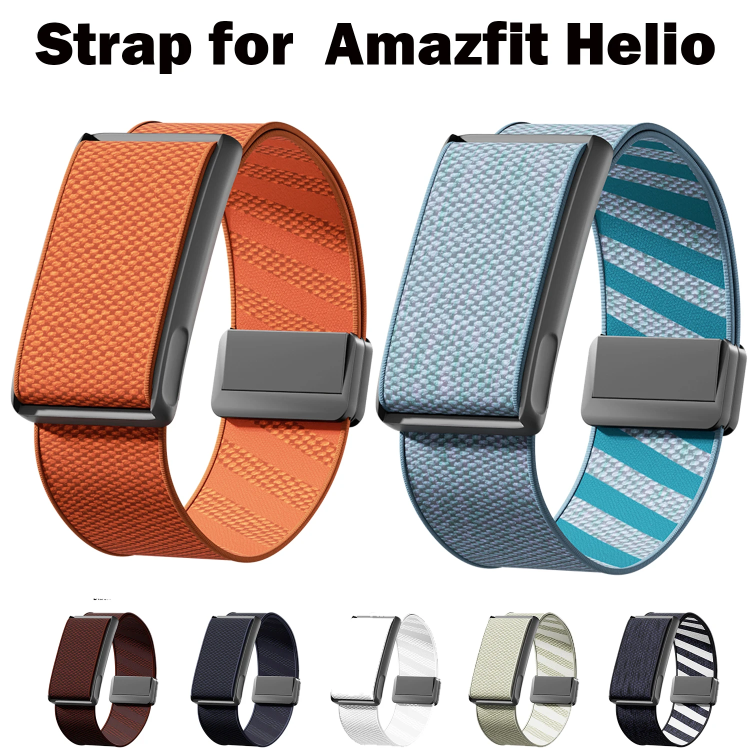 Magnetic Band For Amazfit Helio Strap Nylon Elastic Adjustable Replacement Sports Correa for Amazfit Helio Band Accessories