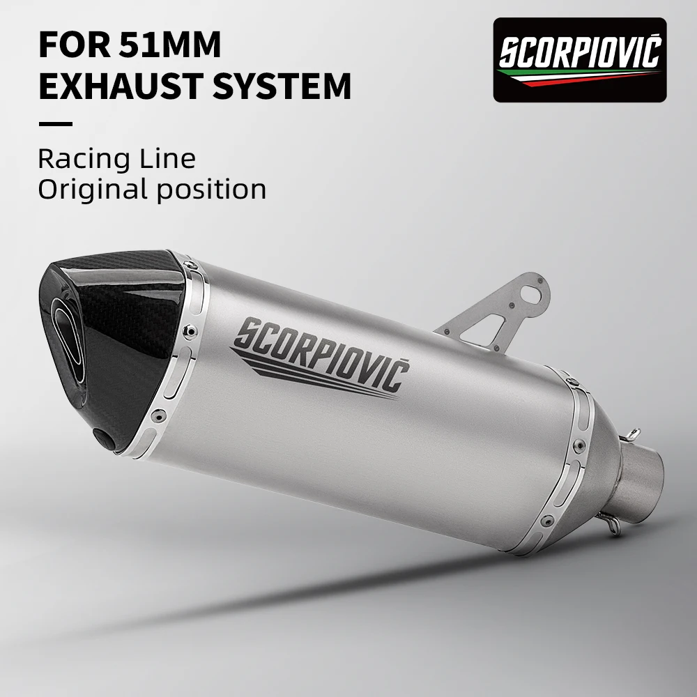 

Универсальный карбоновый выхлоп для мотоциклов 470 мм, спортивный, 51 мм, для Click150, PCX150, CBR150R, FZ150, ADV150, R15V3