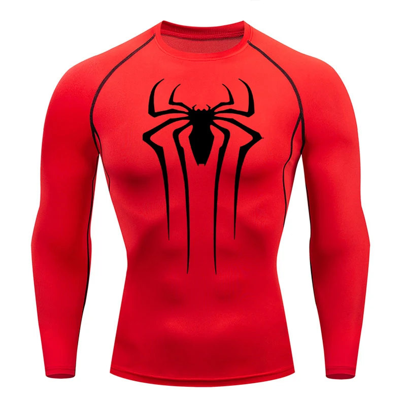 2024 New GYM Compression Shirts Men Running Fitness Tight Sportswear Long Sleeves Quick Drying Top Breathable Sport T-Shirt