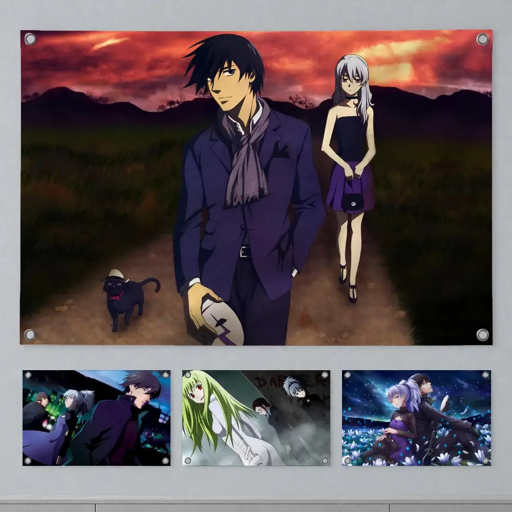 Dark Anime Darker than Black Flags Wall Hanging Banner Indoor Outdoor Party Home Wall Decor Backdrop