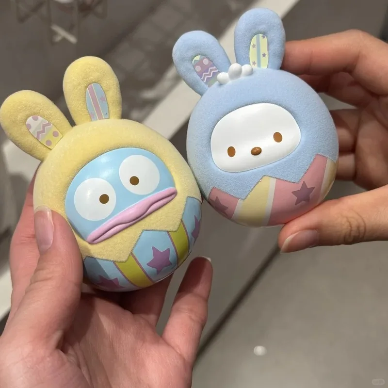새로운 토끼 재미 계란 시리즈 블라인드 박스 Kuromi Kitty Pochacco Hangyodon 패션 디스플레이 선물 완구