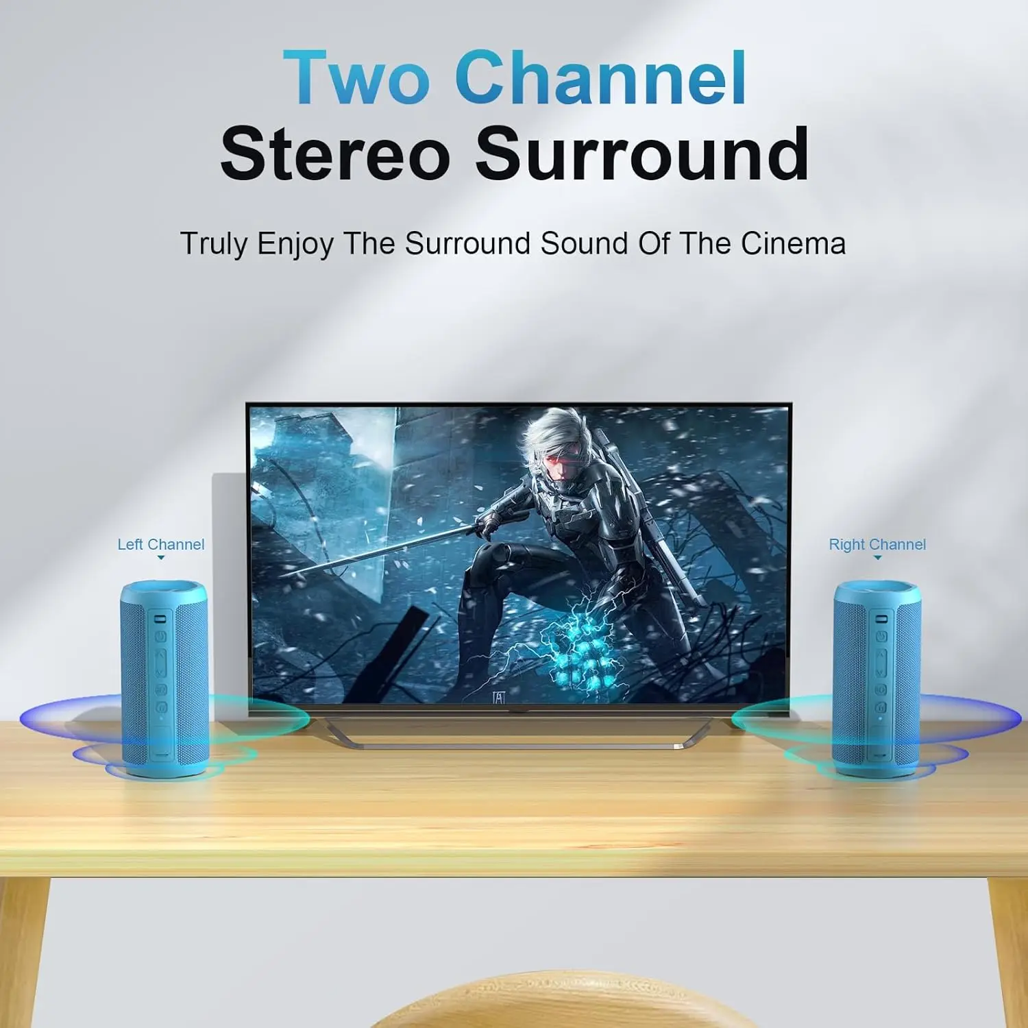 مكبر صوت للحفلات المحمول من Ortizan مزود بإضاءة RGB المزامنة للصوت، وصوت قوي وجهير عميق، وإقران ستيريو TWS، ومقاوم للماء IPX7 #3