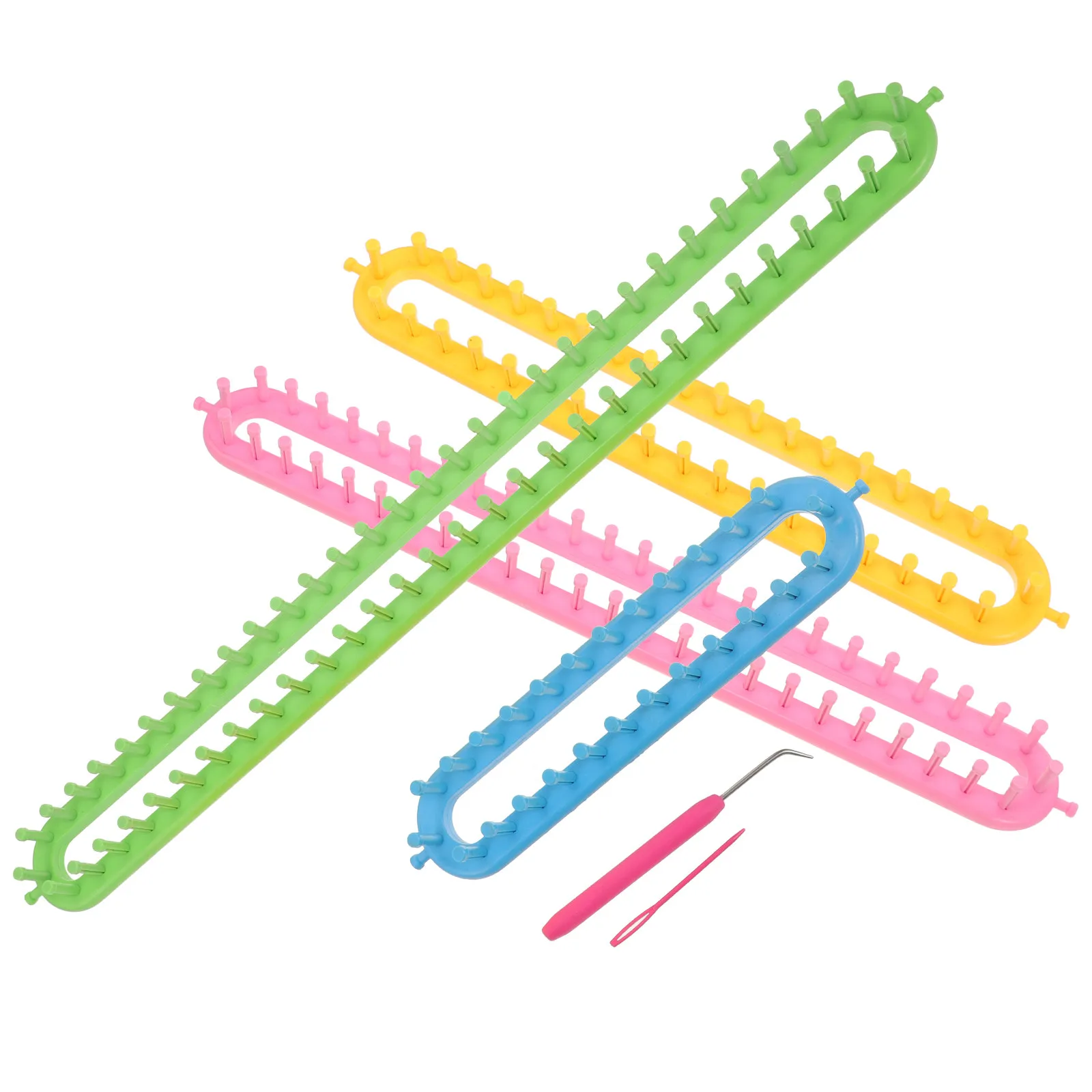 

1Set Creative Plastic Knitting Loom Scarf Hat Knitter DIY Sweater Loom Beginner Friendly Hand Tool Sweater Knitter