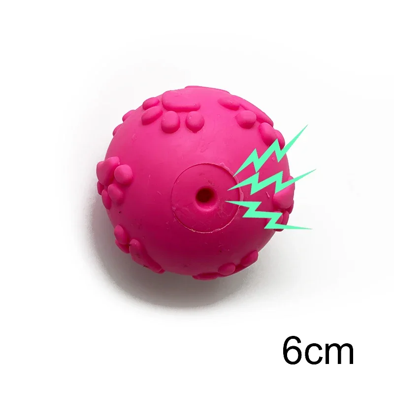 Spiked rubber chew toy ball for small dogs with soft nubs for teething and fetch, Coozy Paw USA2