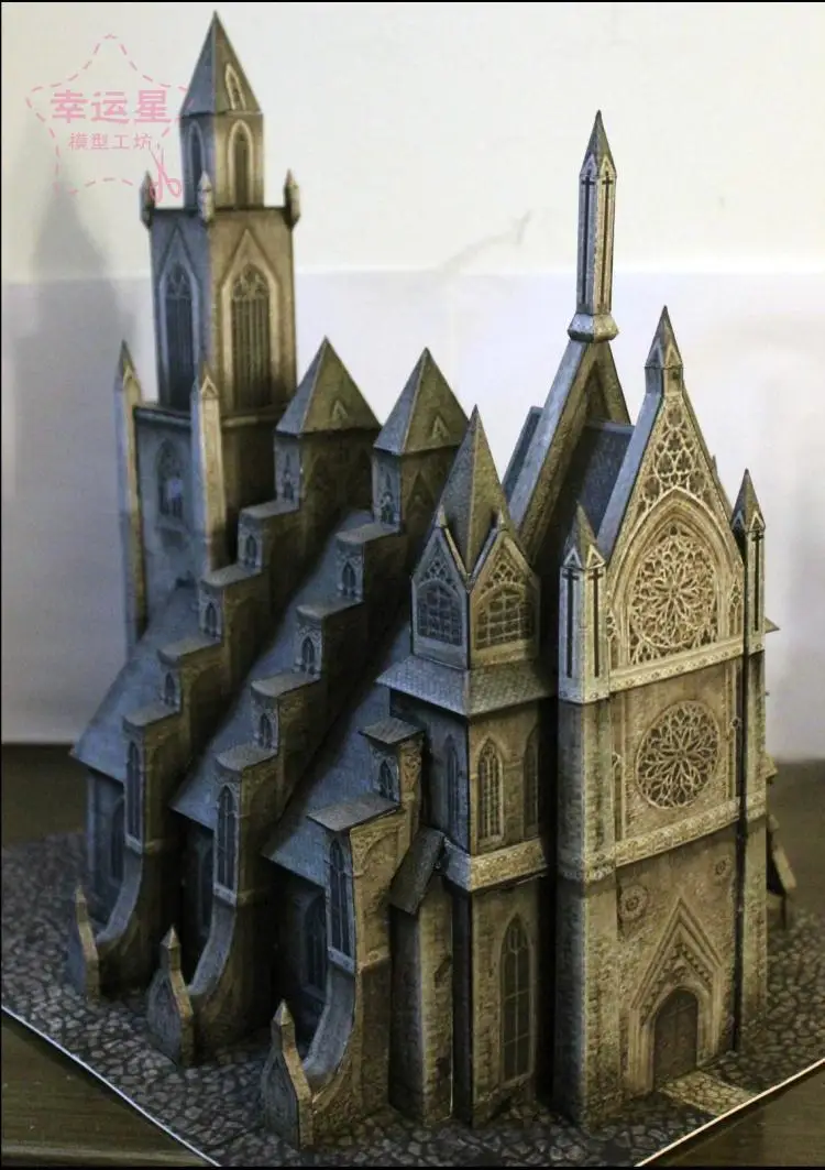 Medieval Architektur Orthodoxe Kathedrale Kapelle 3D Papier Modell DIY Manuelle