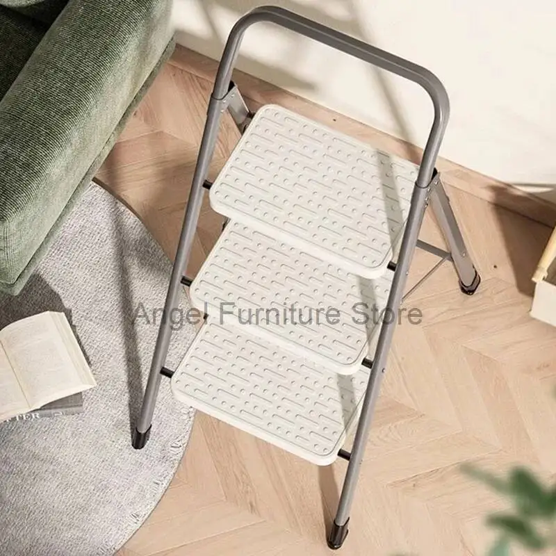 Escalones telescópicos de metal blanco para baño, cocina, plataforma, escaleras, ático, ligeros, Escada Dobravel, muebles de cocina