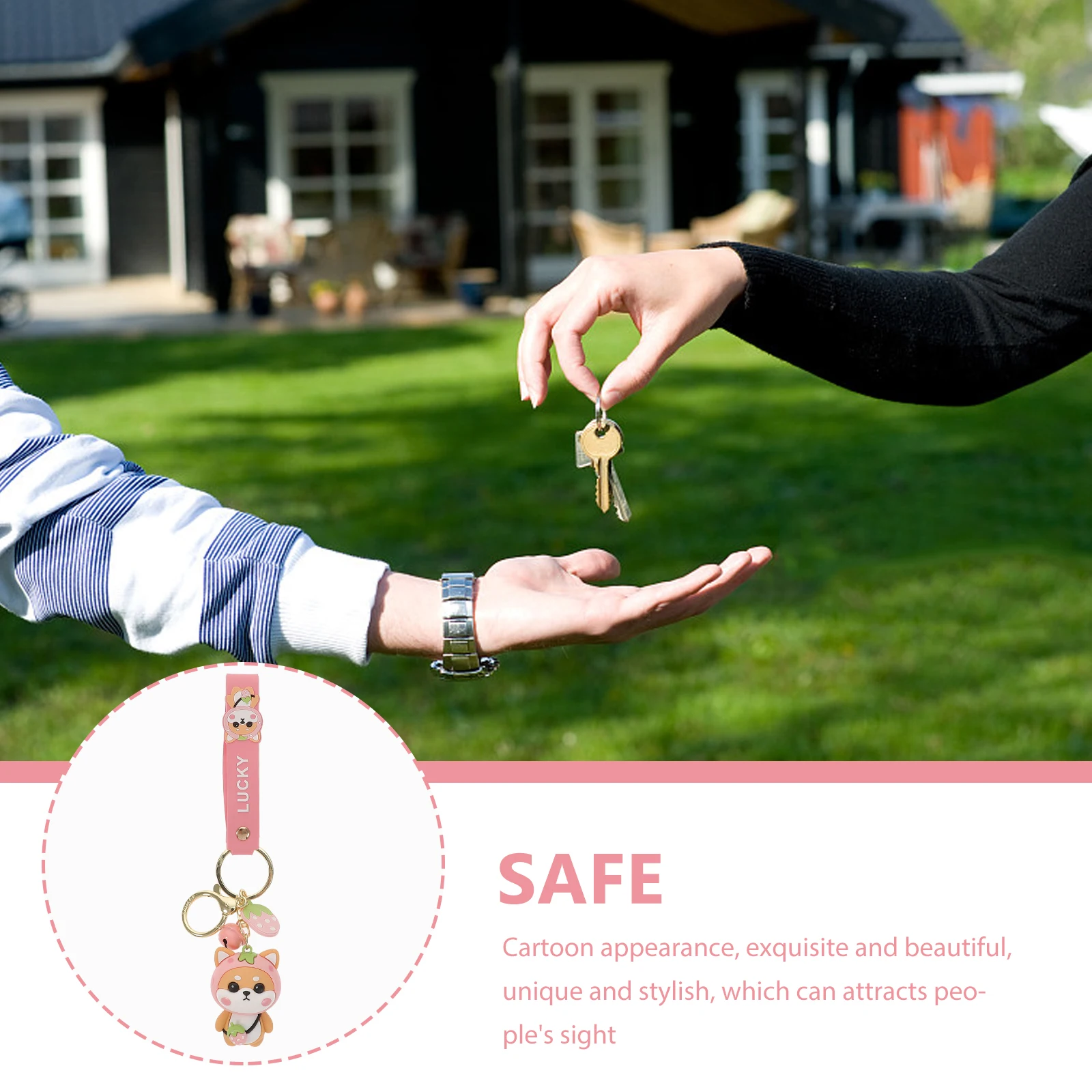 

Cute Dog Keychain Pendant for Keys Bag Car Backpack Kawaii Puppy Charm Animal Key Ring Decorative Hanging Gift