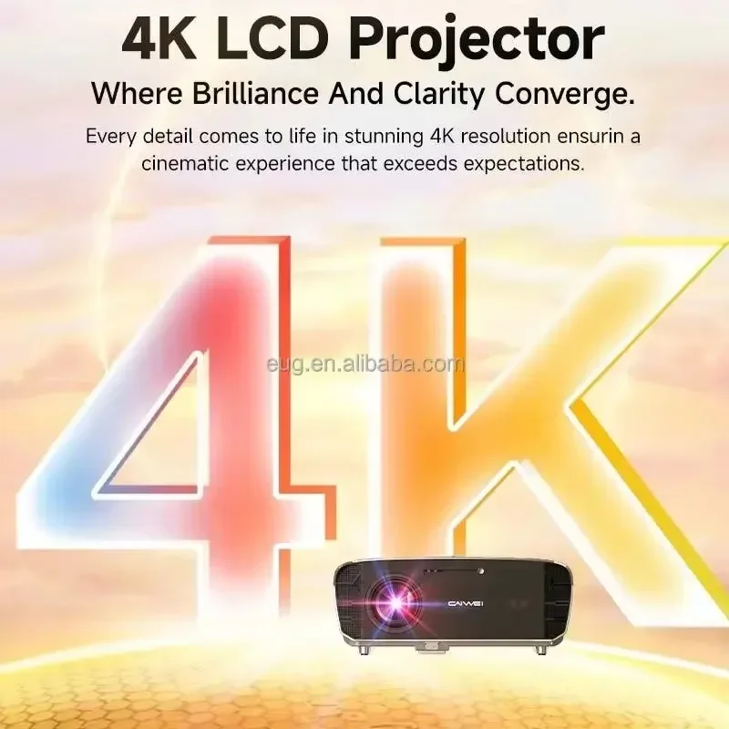 CAIWEI A9R Limited Time 30% Off 1350 ANSI 4k Daytime Proyector Churches LED Movie Projectors