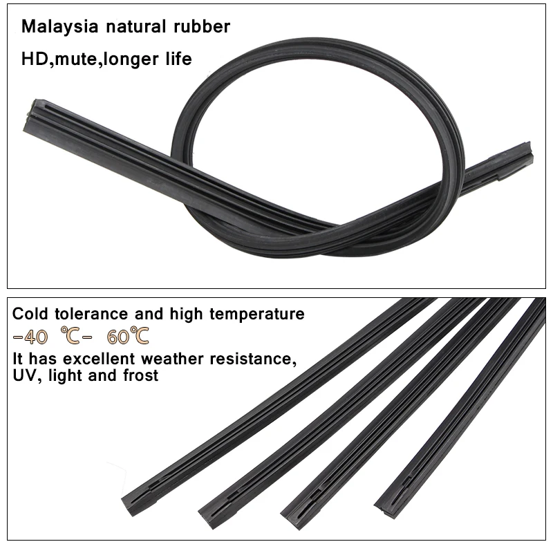 2pcs Auto Car Wiper Natural Rubber Refill Strip Wiper Blade 14\