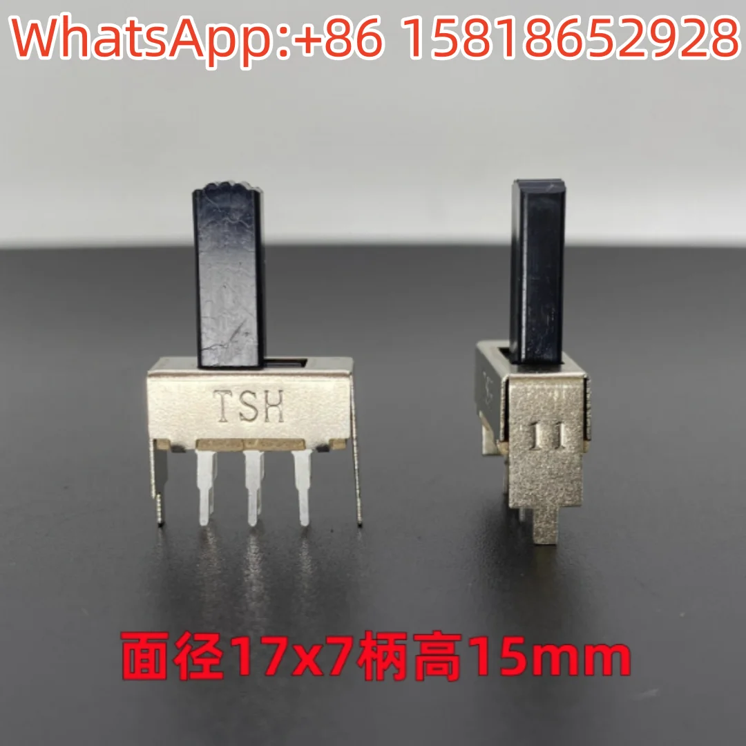 20pcs SS22F12G15 TSH Sliding Toggle Switch 6 Pins 2 Gears Buckle Fixed Feet 11mm Height