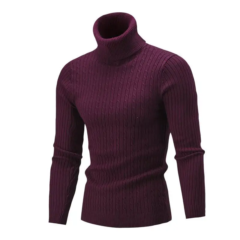 

Men's Slim Fit Knitted Sweater Autumn Winter Pullover Cotton Blend Fabric Casual Long Sve f High Collar Diamond Pattern