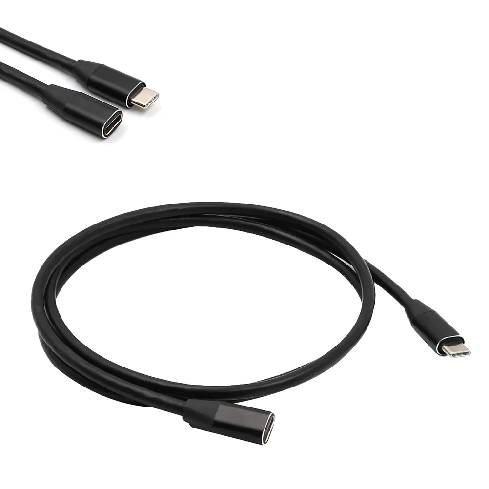 

1Pcs 1 Meter Type-C Data Cable USB 3.1 Extension Male to Female for Fast Charging and Data Transfer Portable Flexible Black