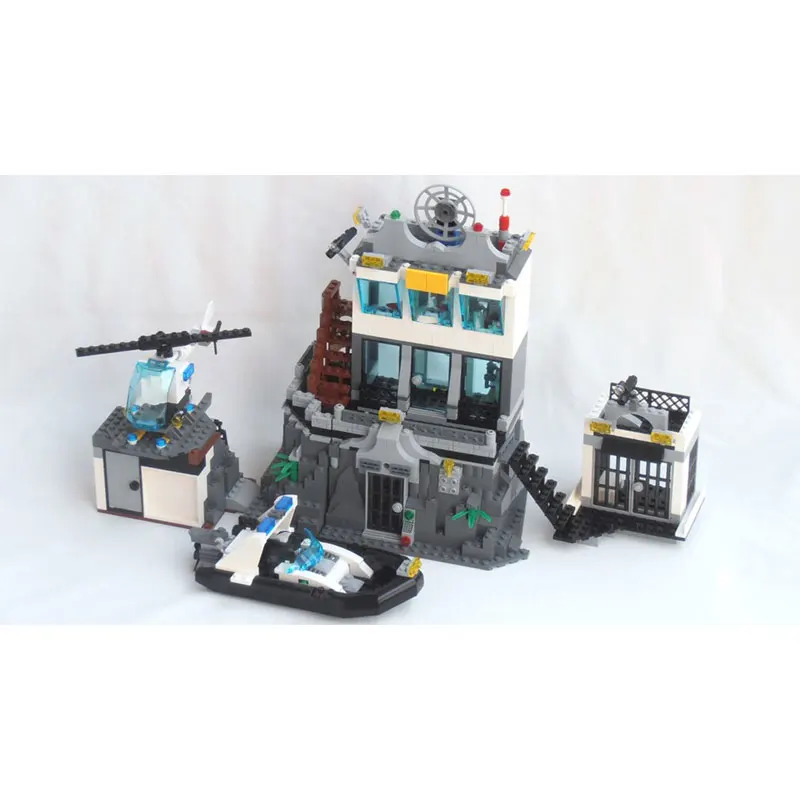 MOC Building Block MOC Street View Prison Island Model Brick Toys Particle Creative Education Juguetes Birthday Gift 528PCS
