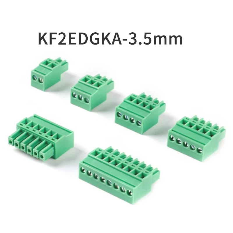 KF2EDGKA 3.5 - 2P 3P 4P 5P 6P 7P 8P 9P 10P 12P Pluggable Connector Terminal 3.5mm Pitch (10 Pieces)