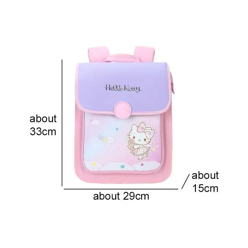 Sanrioed Hello Kitty Anime Cute Large Capacity Children Backpack Schoolbags Student Cartoon Shoulder Bag Travel Gift for Friend