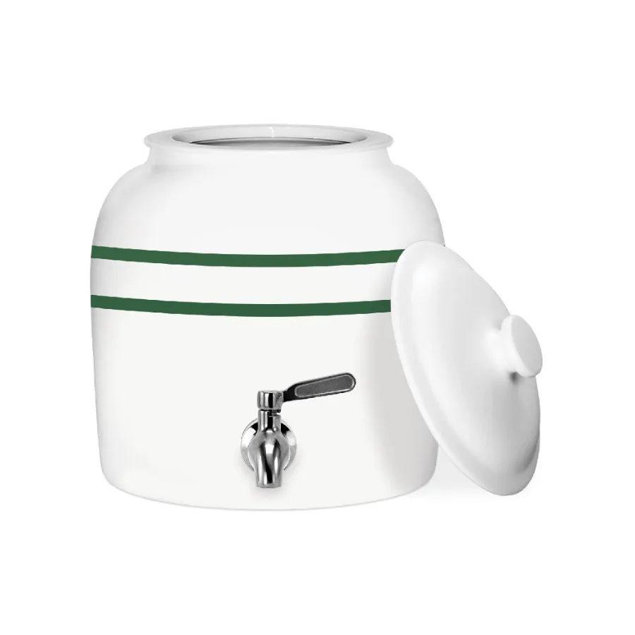 

5 Gallon Capacity LeadFree Porcelain Ceramic Water Dispenser with Faucet and Included Lid for Home Office Kitchen Use Durable a