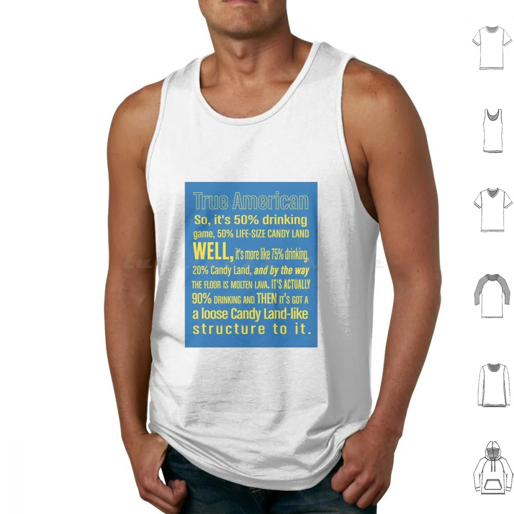 True American Poster Tank Tops Print Cotton New Girl New Girl Nick Best Of New Girl New Girl Moments New Girl Schmidt