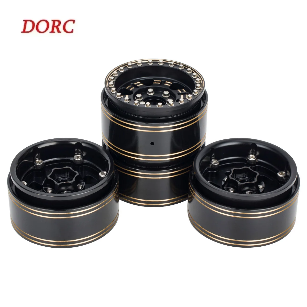 

1.9 Inch Heavy Brass Beadlock Wheel Rims Negative Offset for 1/10 RC Crawler Car TRX4 Capra SCX10 D90 Gen8 CC01