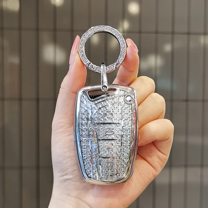 

Suitable for 13-17 Hyundai New SantaFe Keycase Grand SantaFe Equus ix45 Azera Genesis Keycover Keyshell Keychain Car car keys