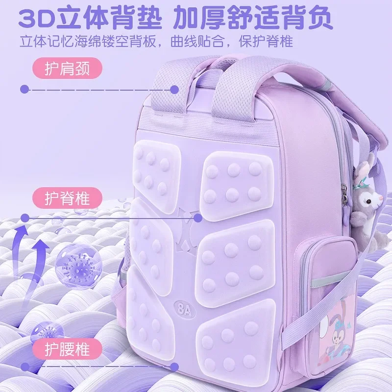 Mochila escolar a cuadros para estudiantes de primaria, mochila de gran capacidad de un tercer a sexto grado, novedad de 2024