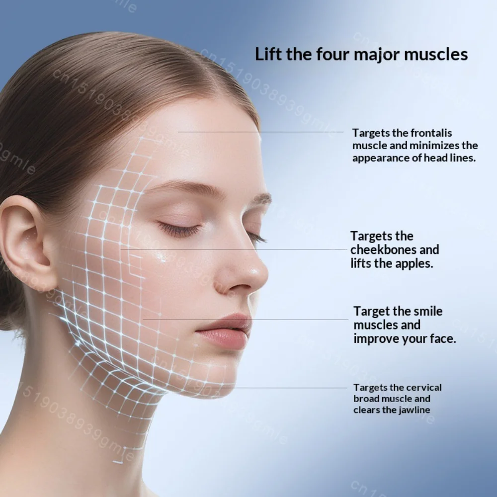 Ems مكركرنت مدلك الوجه عالية التردد رفع جهاز تجميل الوجه 7-ألوان Led العلاج لرفع الجلد وثبات