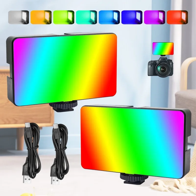 

ZOMEI WL-R2 RGB Video Light Full Color Panel Light V Dimmable 2500-9000K Rechargeable Photography for Studio Live Streaming