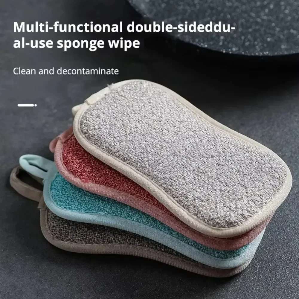 Kitchen Sponge Cloth Dishwashing Sponges Thicken Good Absorption Cleaning Rag 2Color Cleaning Sponge Clothes Double-sided Clean