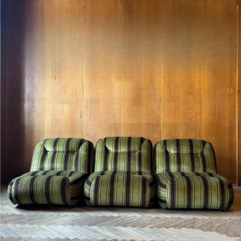 

Italian medieval designer green-brown Australian velvet combination sofa medieval modern style store living room