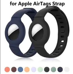 Case for Apple AirTag Silicone Strap Air Tag Anti-lost Bracelet Protective Cover for Kids Children Tracker Locator Watch Band