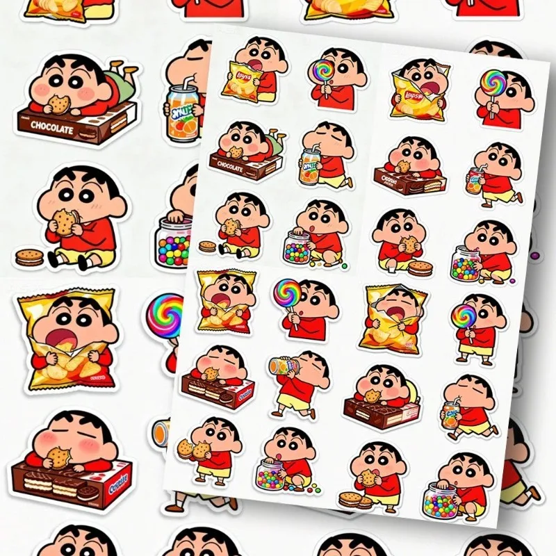 Crayon Shin-chan Nohara Shinnosuke Shiro Cartoon Cute Secondary Sticker Creative Animation Peripheral Hand Account Mini Sticker - view 6