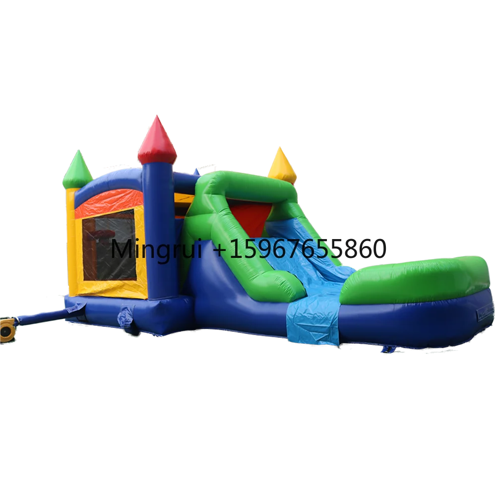 

Jumping castle combo inflatable bouncer commercial bounce castle with slide