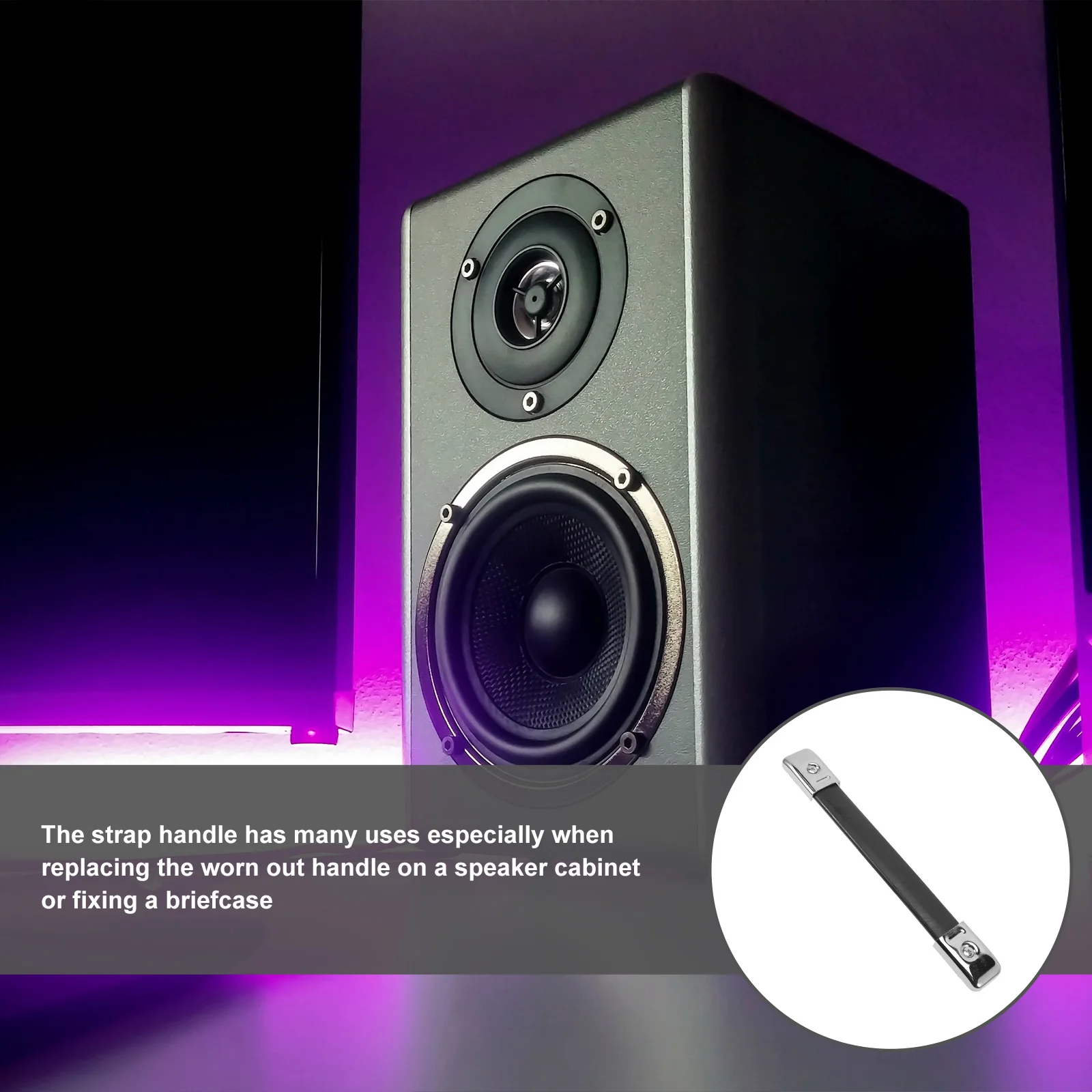 

1 set 1 Set Of Black Speaker Strap Handle 8Mm Copper For Amplifier Guitar Audio Outdoor Cabinet Sturdy Pull Replacement Parts