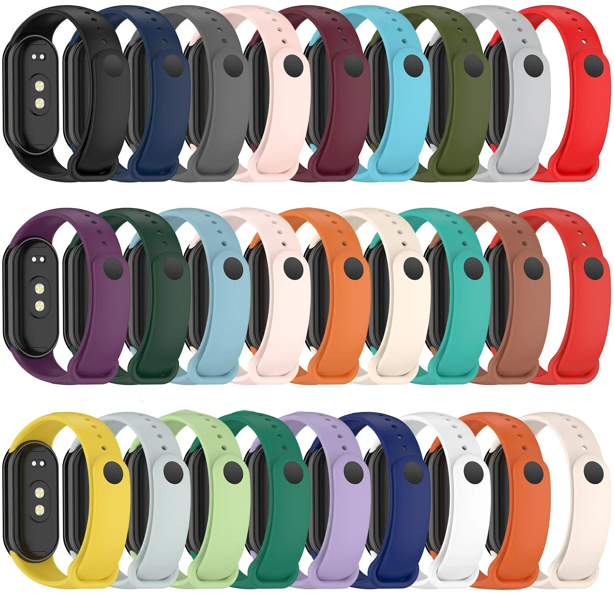 Soft Silicone Strap for Xiaomi Mi Band 10/9/8 Sport Replaceable Wristband Accessories for Mi Band 8/Mi Band 9 Wrist Strap Correa