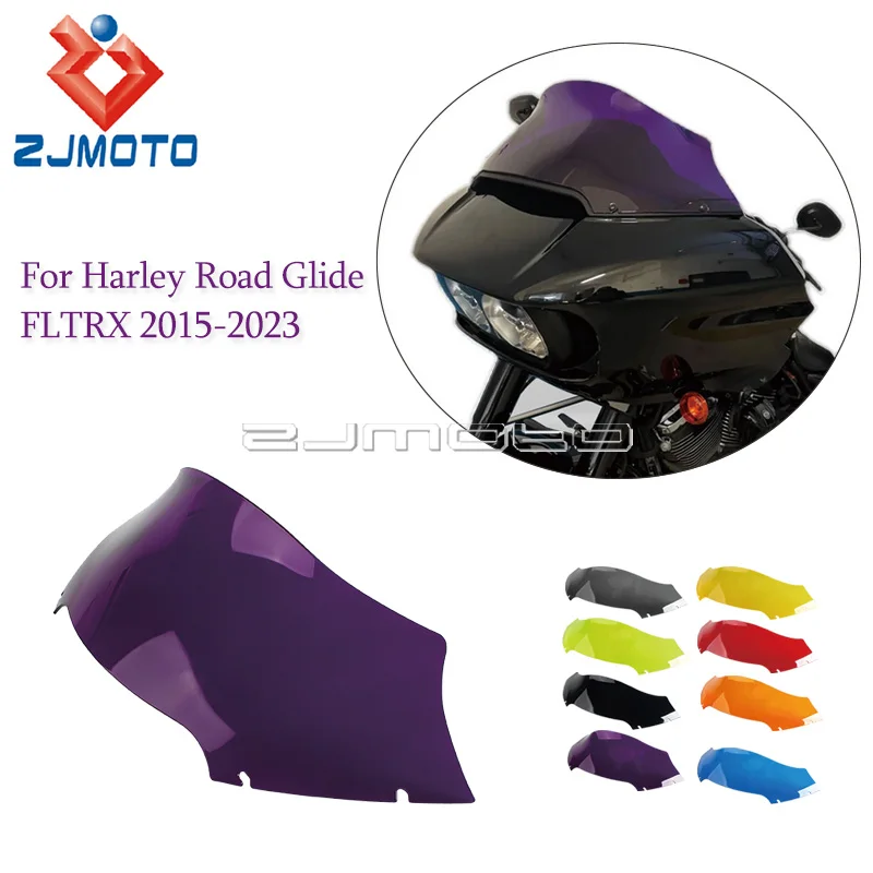 

Ветровое стекло для мотоцикла, передний ветрозащитный дефлектор для Harley Road Glide FLTRX 2015-2023