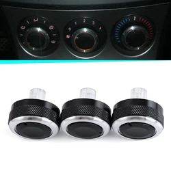 For Mazda 3 M3 2010-2013 Aluminum Alloy Air Conditioning Knob 3pcs/set AC Knob Heat Control Switch Button Knob Car Styling