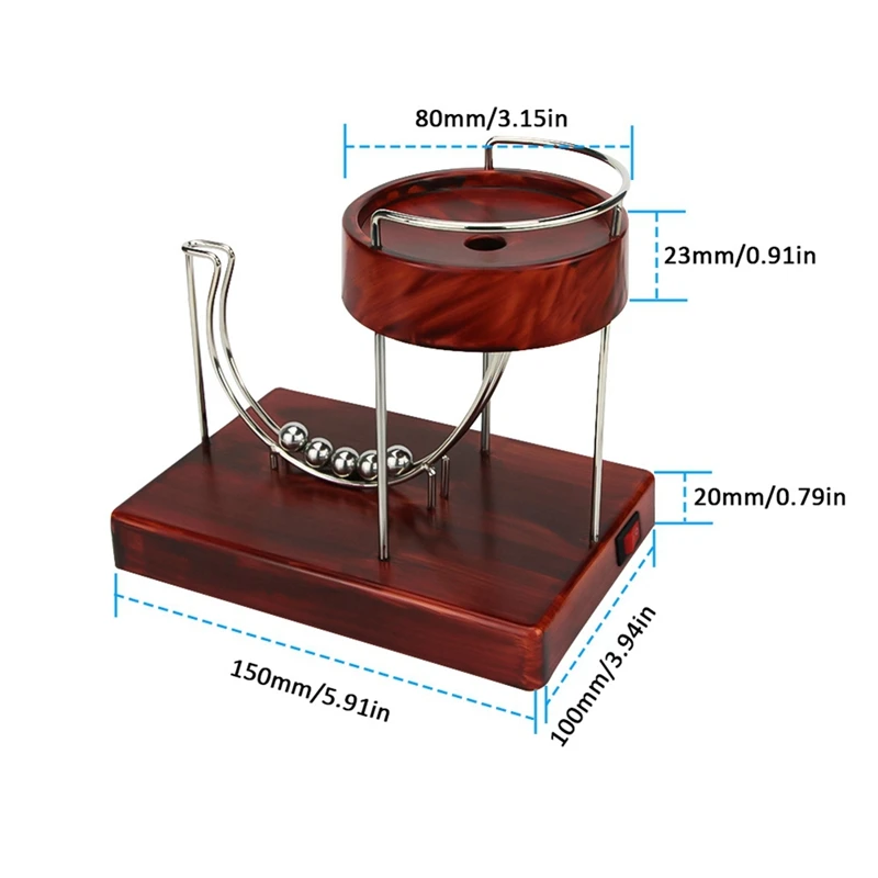Art Movement Machine Art Motion Inertial Metal Automatic Jumping Table Toy Orange Red