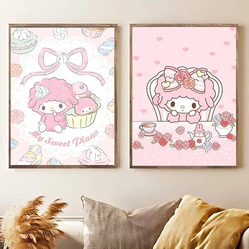 My Sweet P-Piano Poster Print Canvas Pictures Home For Living Room And Bedroom Wall Modern Decor Frameless Painting