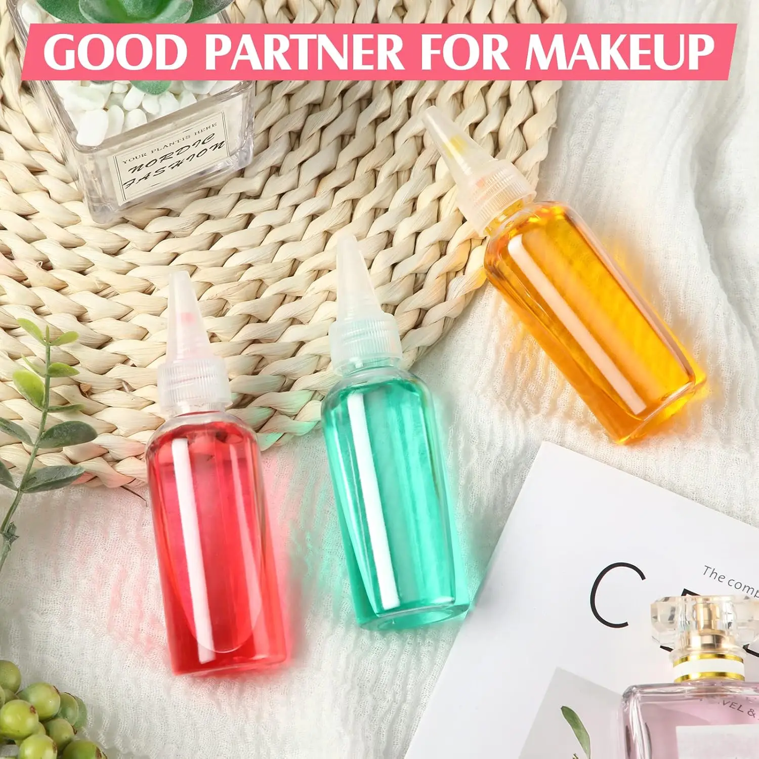 80 Stück 20/30/50/60ml Plastik-Quetschflaschen mit Drehverschluss, durchsichtige Plastikflaschen für Shampoo, Make-up und Reinigungsprodukte – Detail 5