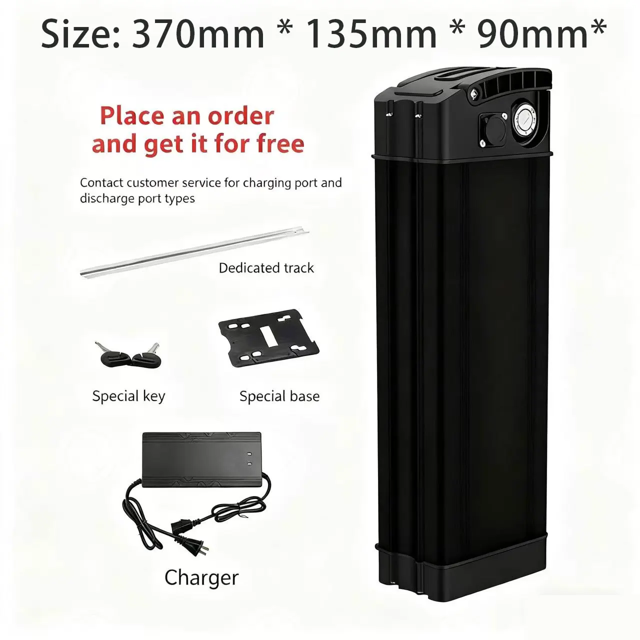 Складная литиевая батарея Haiba 48 В с BMS 12 Ач/20 Ач/30 Ач/40 Ач для двигателей мощностью 250–1000 Вт — портативный складной аккумулятор