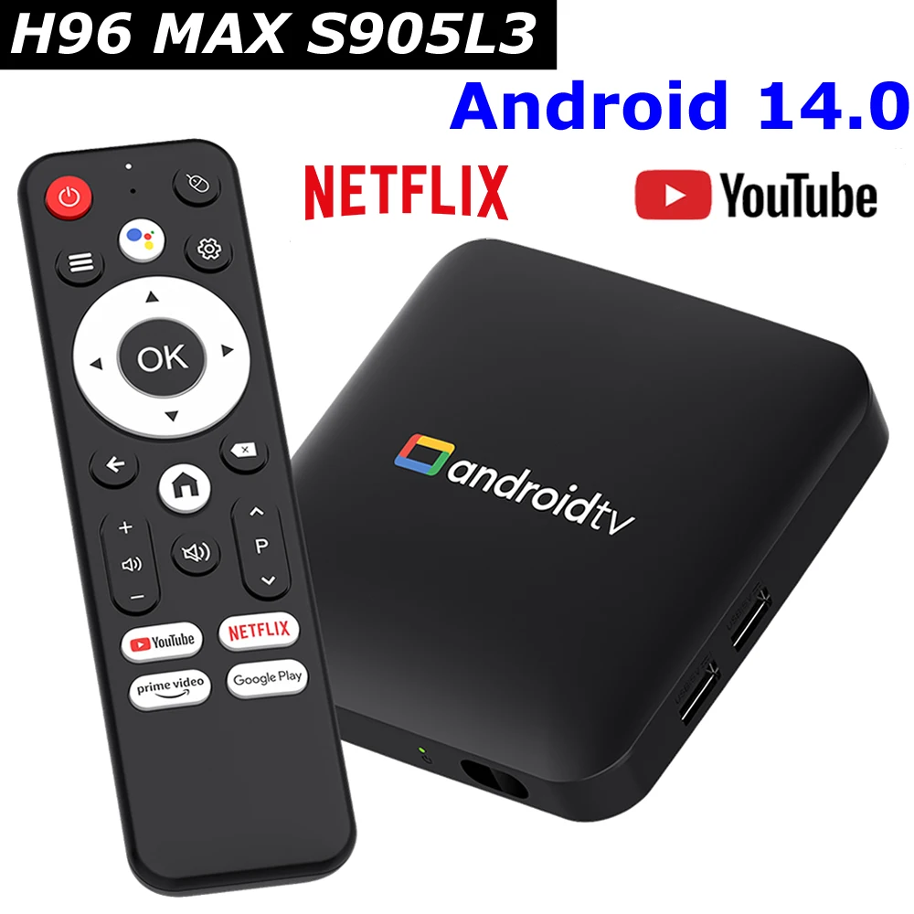 

Android 14 Smart TV BOX H96 MAX S905L3 2GB 16GB Dual WIFI 4K 3D Youtube BT Voice Control Set Top Box