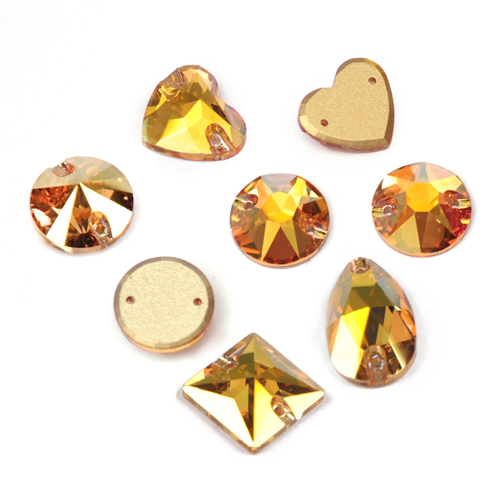 20 Stück K9 Glas-Mix-Aufnähsteine, flache Rückseite, DIY-Nähzubehör, Glasdiamanten, Edelsteine, Ornamente, Kristalle für Kleidung und Taschen – Detail 8