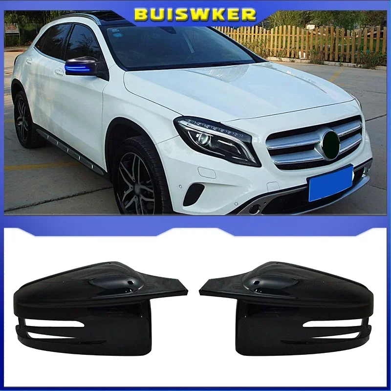 

2pcs Replacement Carbon Fiber Pattern Rearview side Mirror cover caps For Mercedes Benz W176 W246 W204 W212 W221 C117 X204 X156