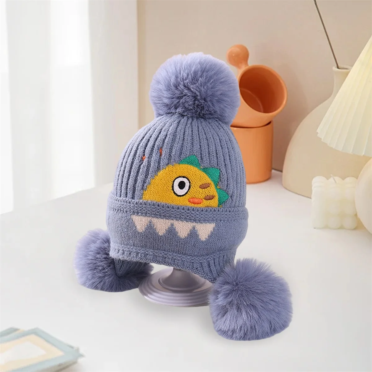 

Children s Winter Hat with Ear Flaps Adorable Unicorn Pom Pom Knit Beanies Cozy Caps for Kids Boys Girls