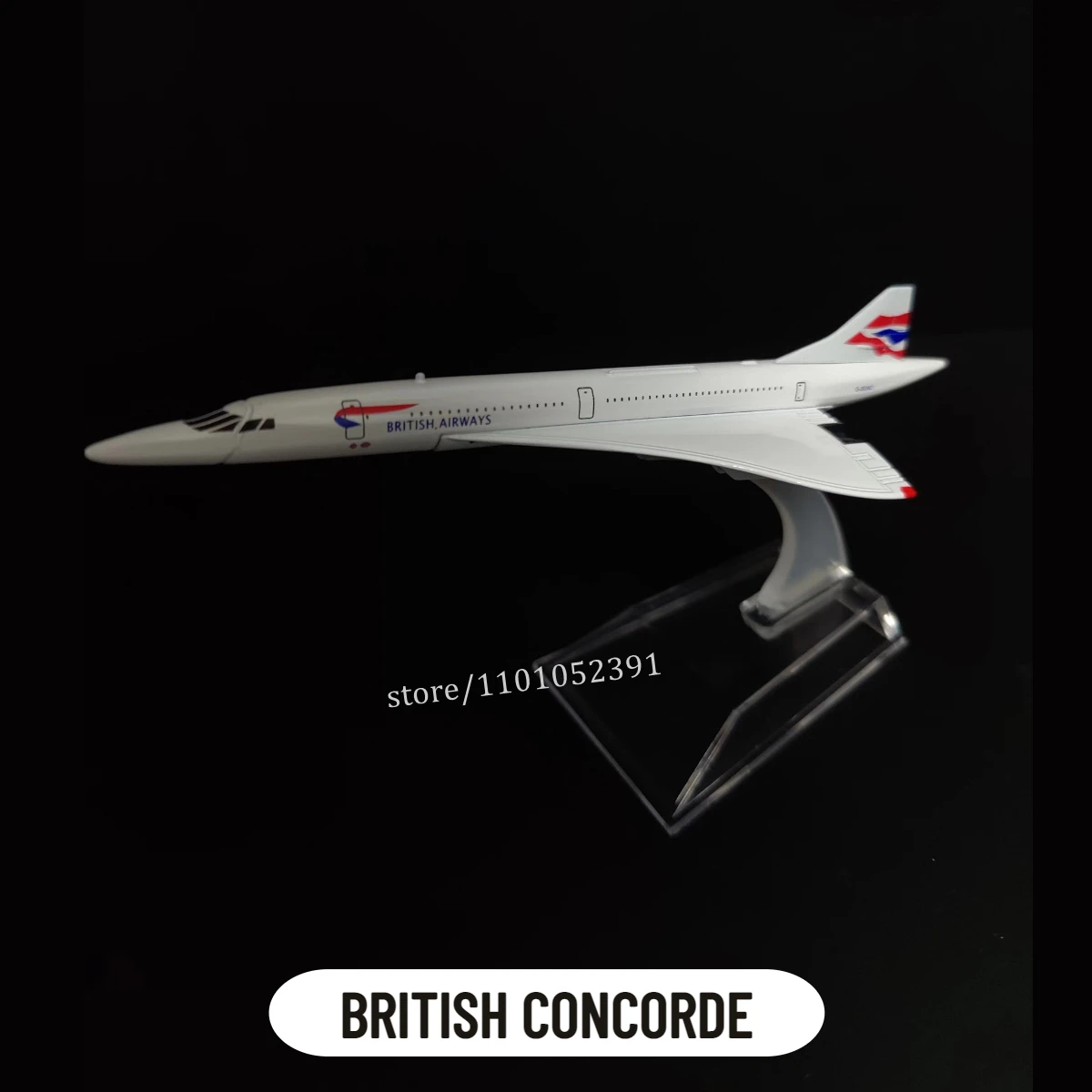 1:400 metalen vliegtuigmodel replica, British Airways Concorde vliegtuig schaal miniatuur kunst decoratie gegoten luchtvaart speelgoed cadeau