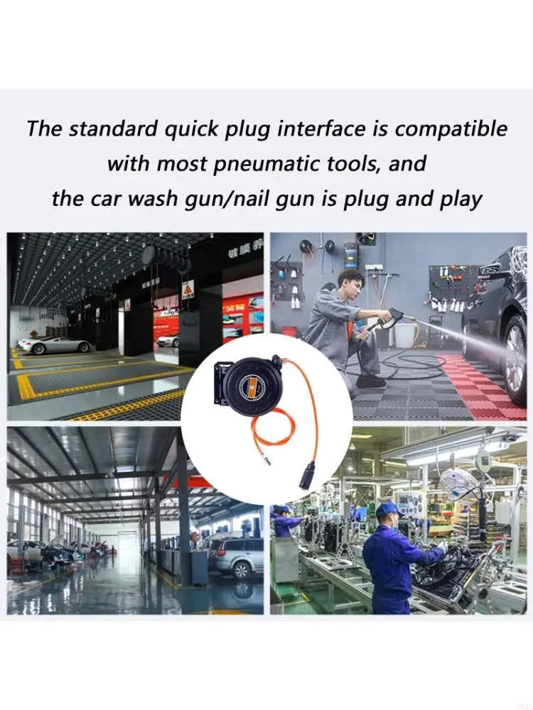 Automatic Retractable Dust Proof Air Hose Reel for High Pressure Applications 